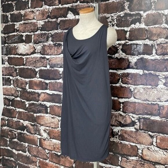 Vince Sleeveless Dress Grey Jersey Knit Modal Draped Size Small - Picture 8 of 15